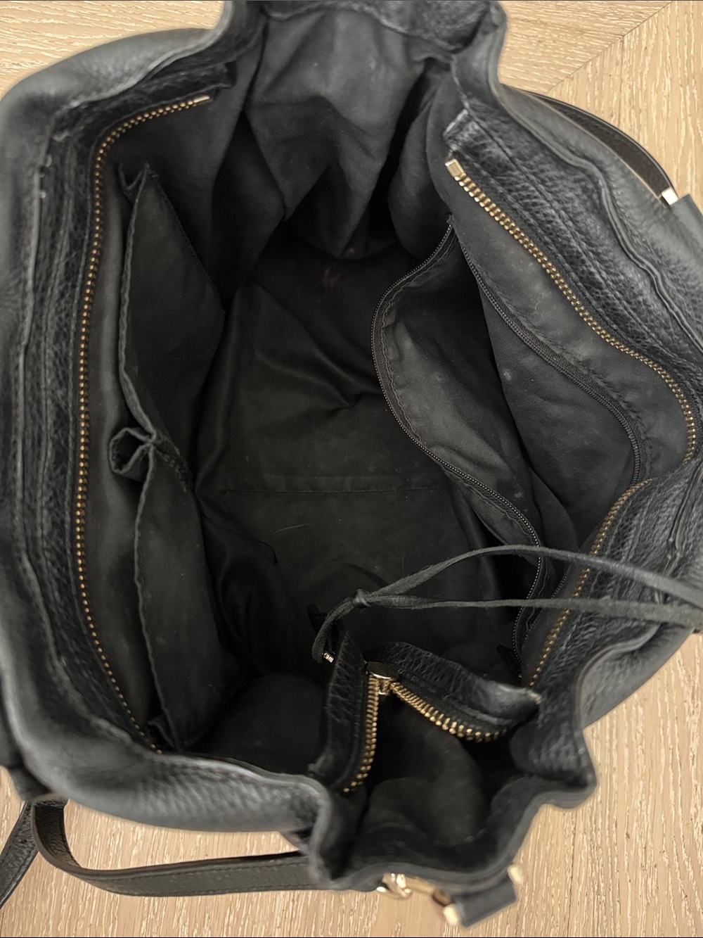 Rebecca Minkoff Regan Black Leather Satchel Bag - Picture 4 of 4